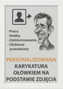Personalizowana karykatura wykonana ołówkiem na podstawie zdjęcia